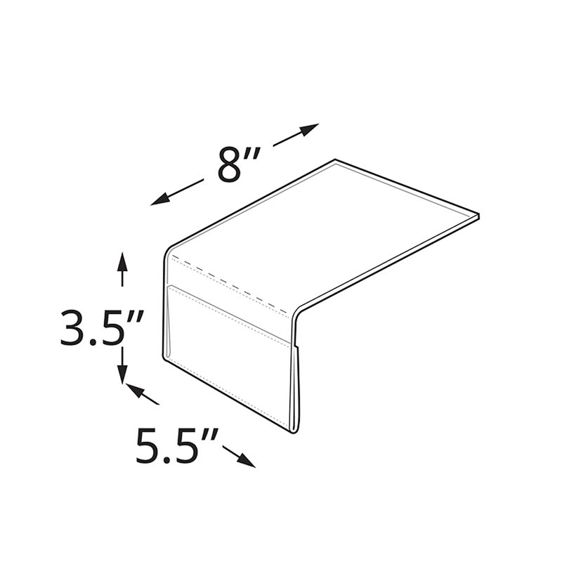 Clear Acrylic Horizontal Desktop Sign Holder, 10-Pack