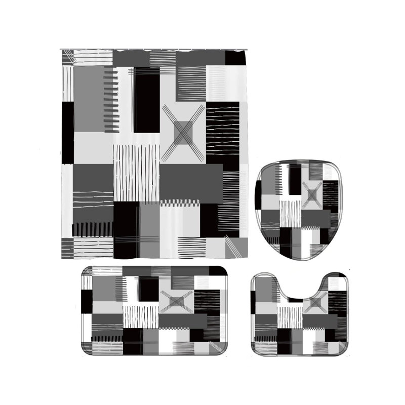Ensemble de tapis de salle de bain 4 pièces