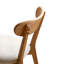 Chaise de salle à manger rembourrée en chêne massif avec housse amovible - ensemble de 4-831061095-831061092-835601408