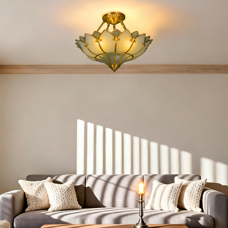 Luminaire suspendu en verre Lotus