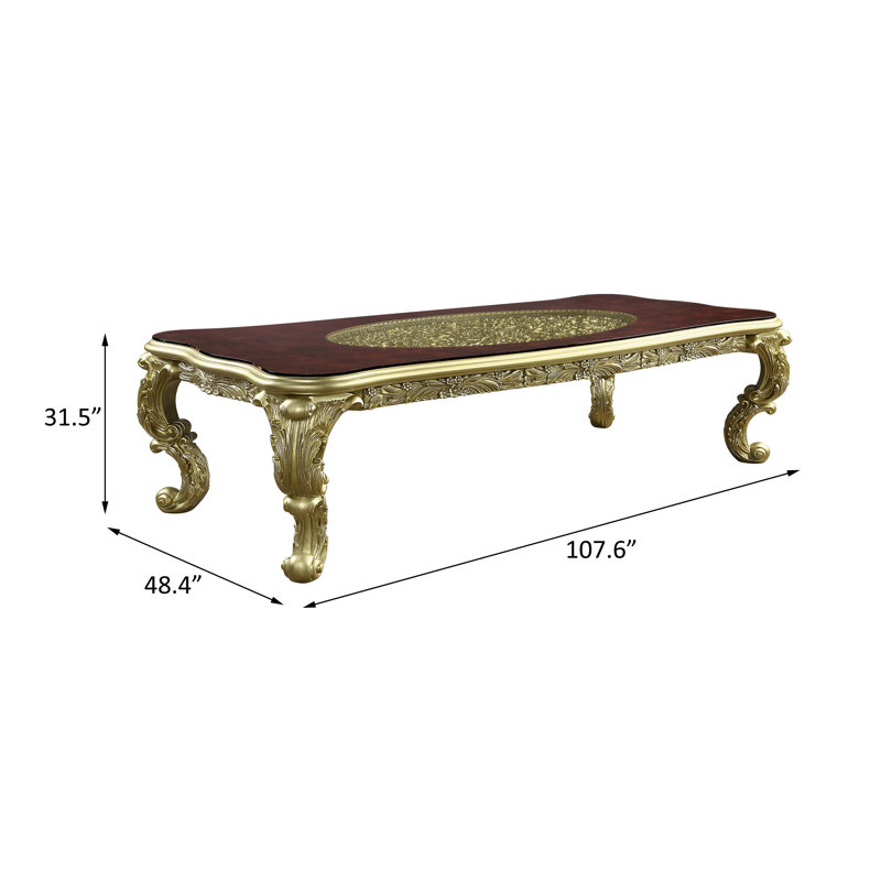 Camille 107.6'' Dining Table in Gold