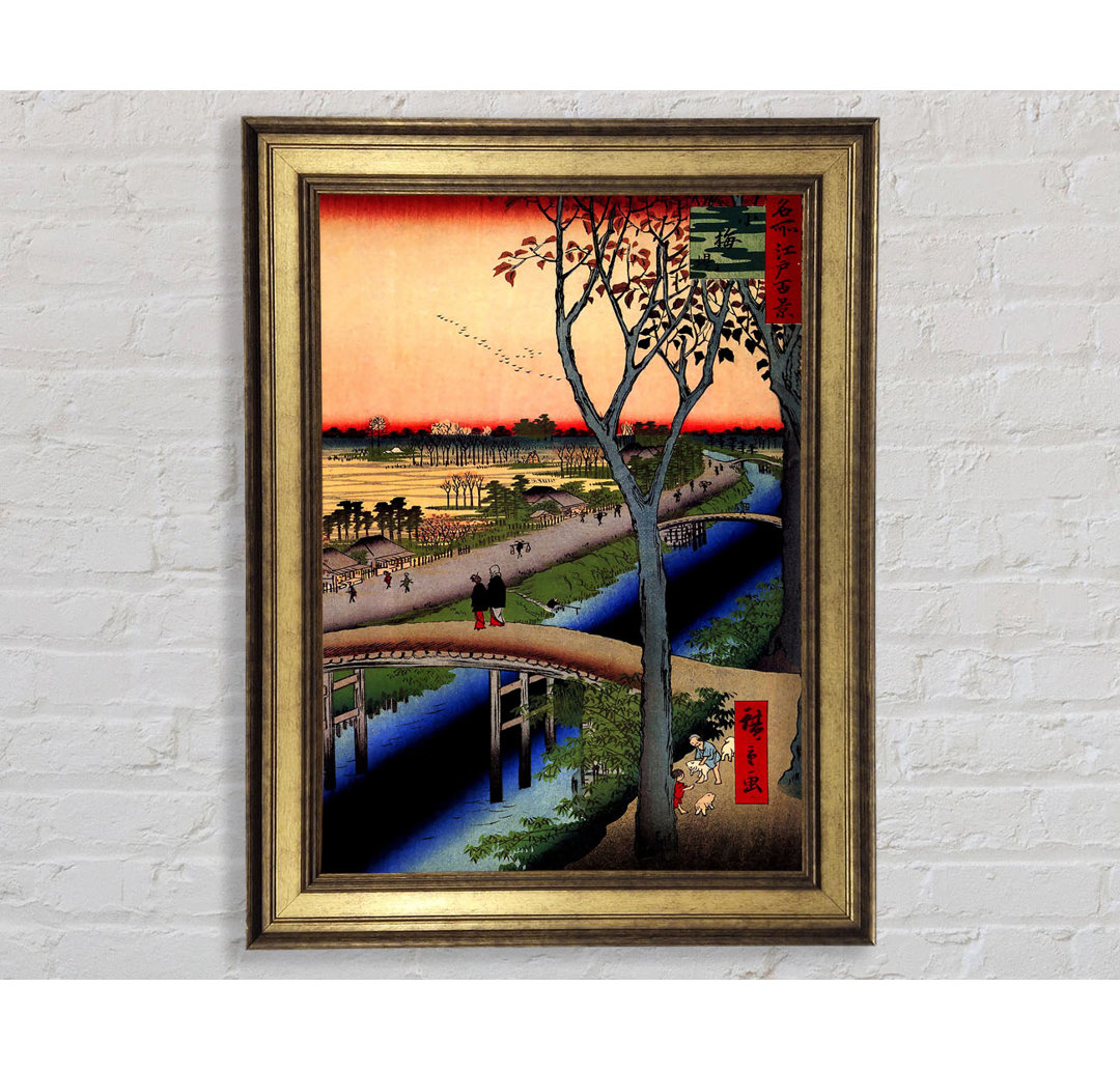 Hiroshige Koume Embankment - Einzelner Bilderrahmen Kunstdrucke