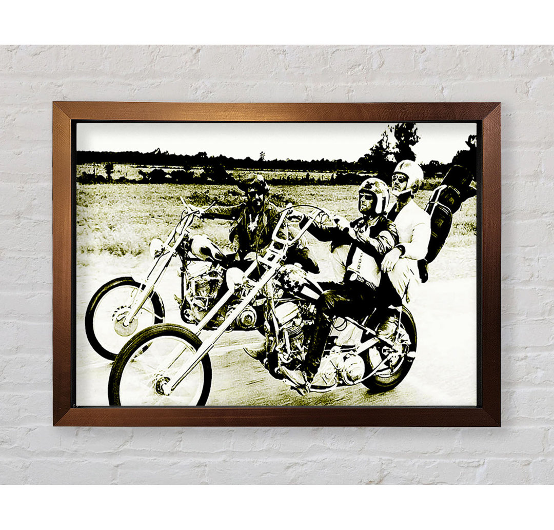 Easy Rider Sepia - Einzelner Bilderrahmen Kunstdrucke