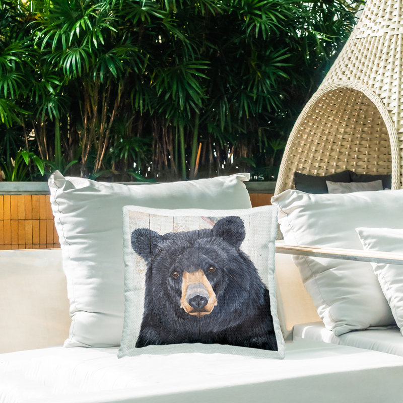 Coussin Rustic Bear Face
