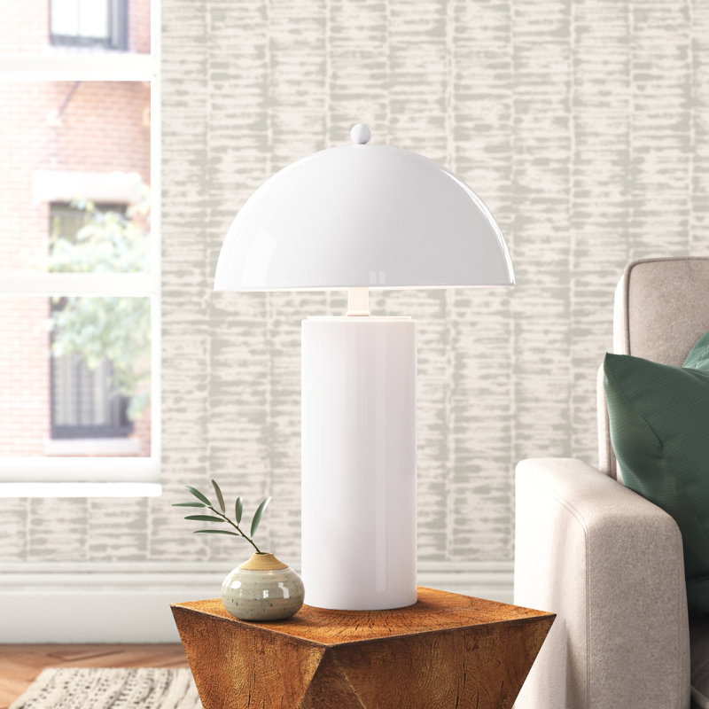 Lampe de table Crissy Midcentury Modern, Blanc