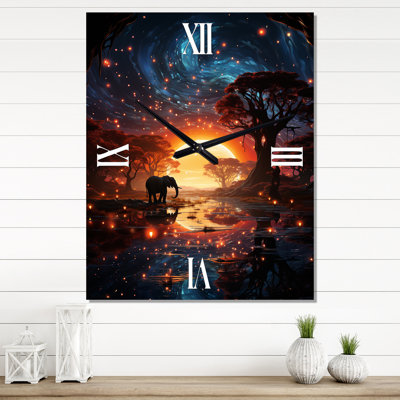 Jakayah - Horloge murale africaine surdimensionnée