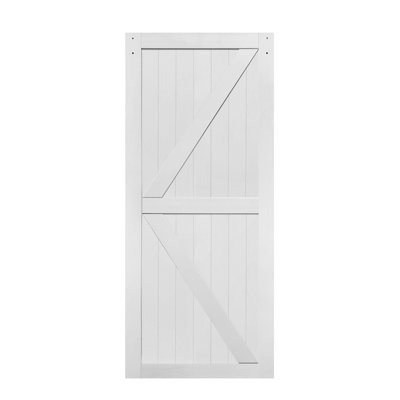 MDF Barn Door Pre-Drilled Holes Easy Assembly -Single door, hardware not included