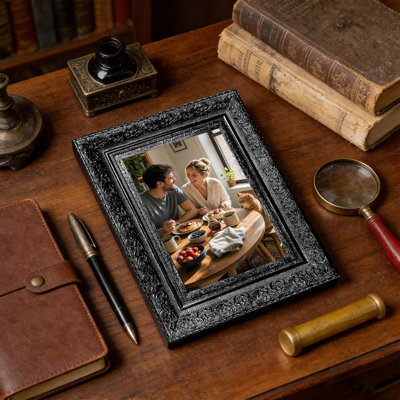 Black 1PC 11" x 14" Traditional Picture Frame with Wall or Table Placement