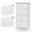 Narrow chest of drawers, chest of drawers with 4 drawers made of fabric, sideboard storage chest for bedrooms, living room, hallway, industrial style-1355302901