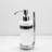 Smart Soap Dispenser - Free Standing - 3" Brass/Glass/Polished Chrome