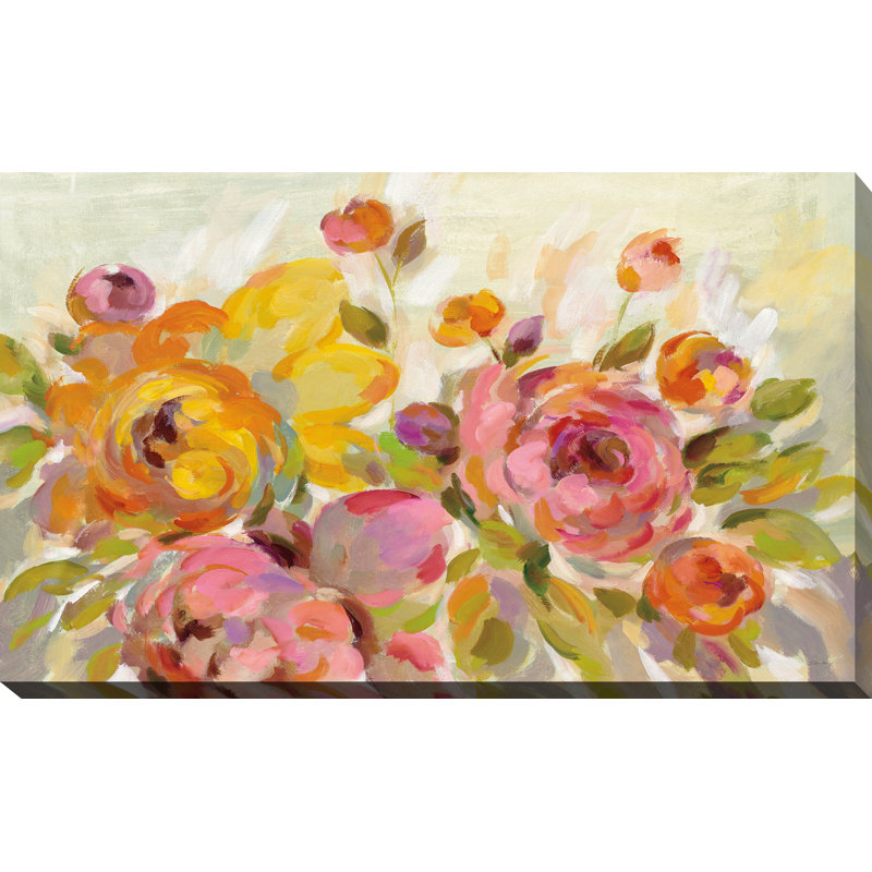 " Brushy Peonies ", 18" H x 30" W