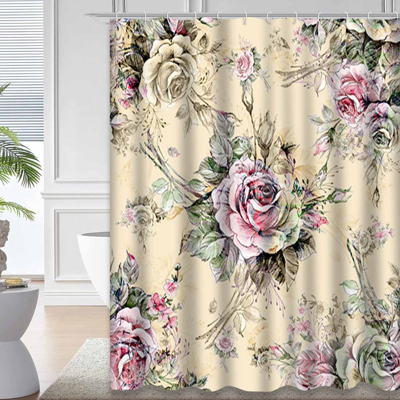 Papier peint rose avec 12 crochets, L 72 po x l 72 po