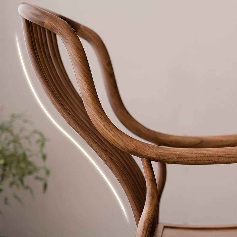 Chaise berçante en bois massif