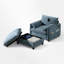 Fauteuil d'appoint rembourré avec repose-pieds avec rangement-343178774