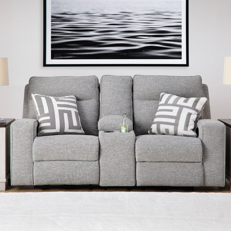 Kerle Upholstered 78'' Power Reclining Loveseat
