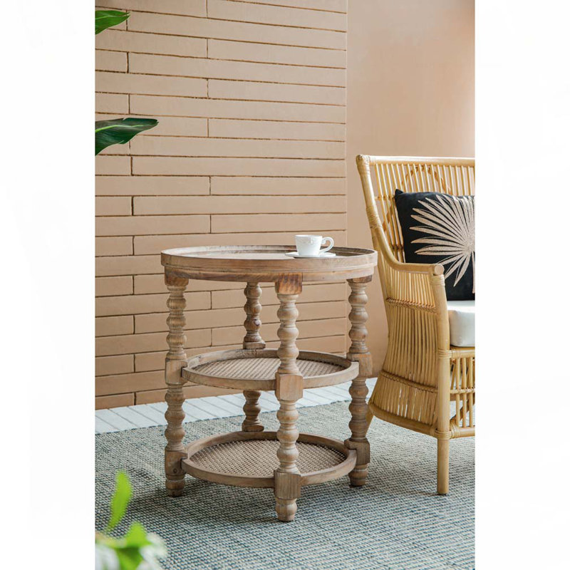 Table basse ronde à 2 niveaux