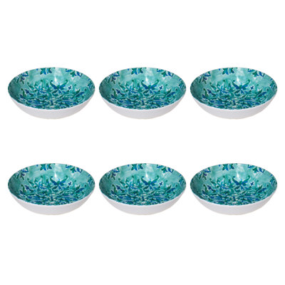 Côte D'Azur NewWave Melamine Bowl - Teal - 8.1"