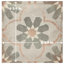 D'Anticatto Decor Florence 9" x 9" Porcelain Patterned Wall & Floor Tile