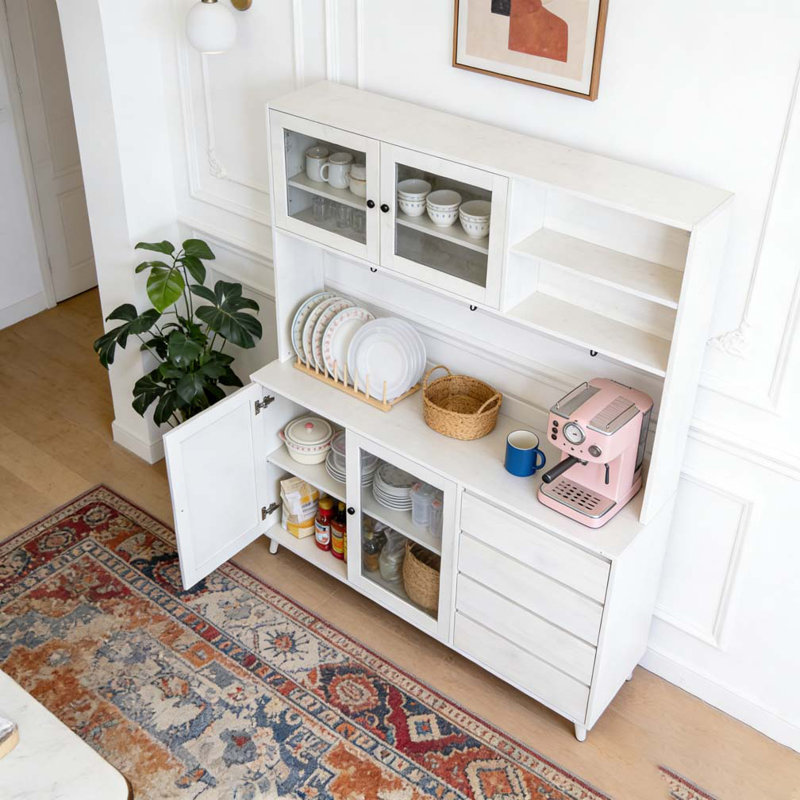 Grande huche de cuisine l 63 po, Blanc