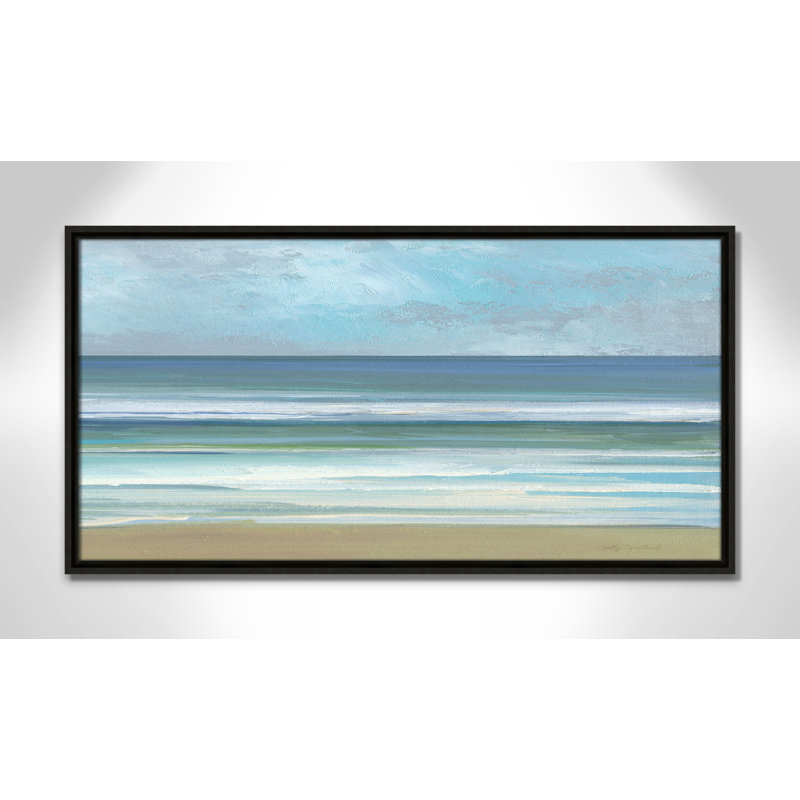 «Gentle Waves II» par Sally Swatland, H 16,5 po x l 31,5 po, Espresso