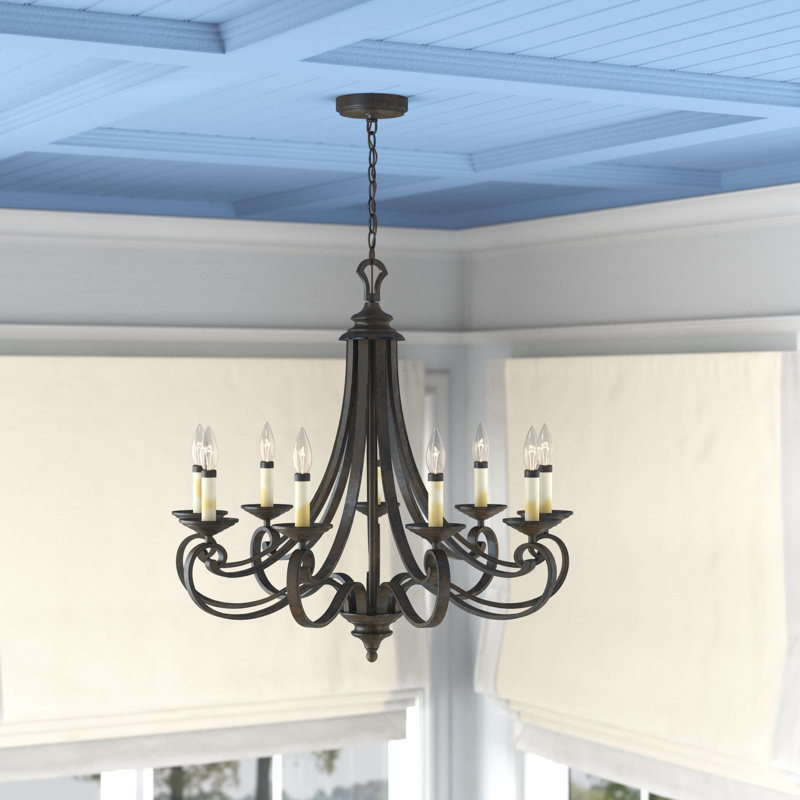 Earline 9 - Light Steel Dimmable Classic / Traditional Chandelier