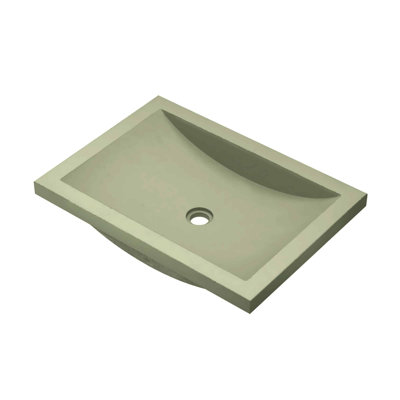 Cabrillo NativeStone Concrete Rectangular Undermount Bathroom Sink