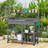 Burroughs Fir Wood Outdoor Potting Bench with Sink Drawer-2142991730