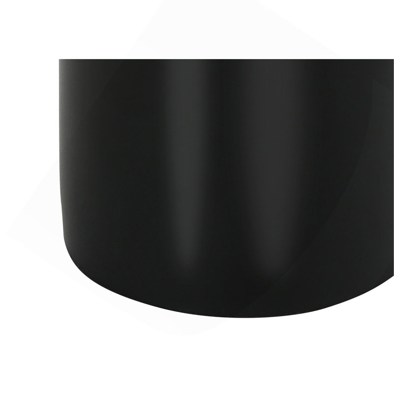 Lighting, H 25 po, lampe de table, béton noir, abat-jour noir, contemporain