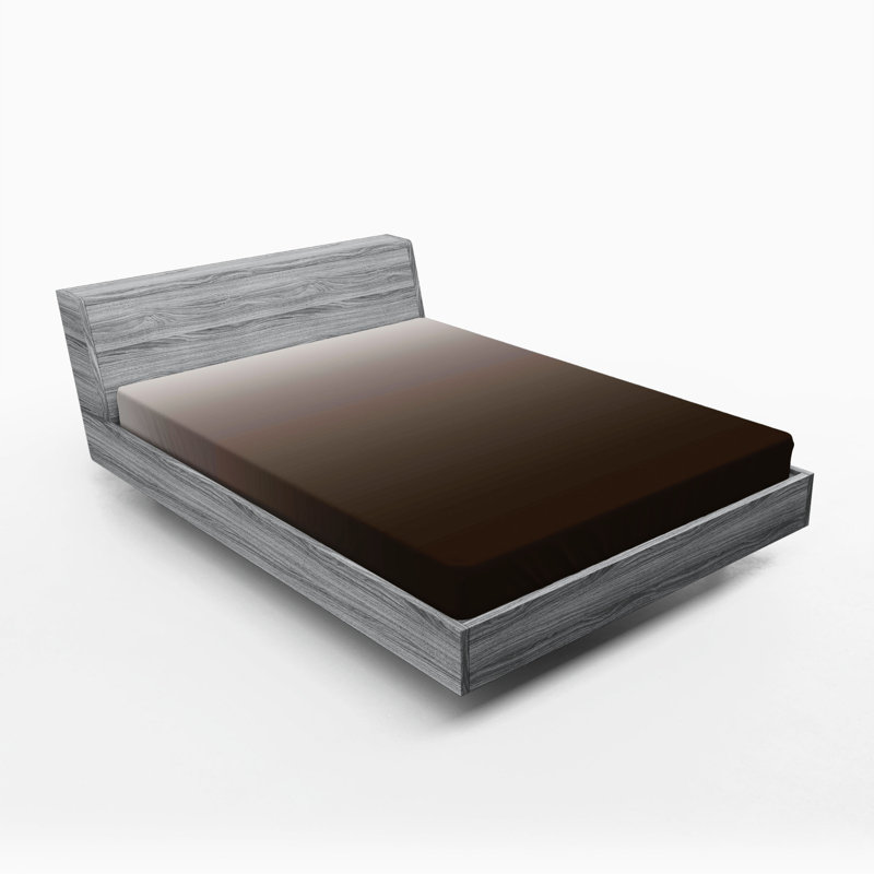 Microfiber Fitted Sheet, Full/Double Fitted Sheet, Brown Solid Color