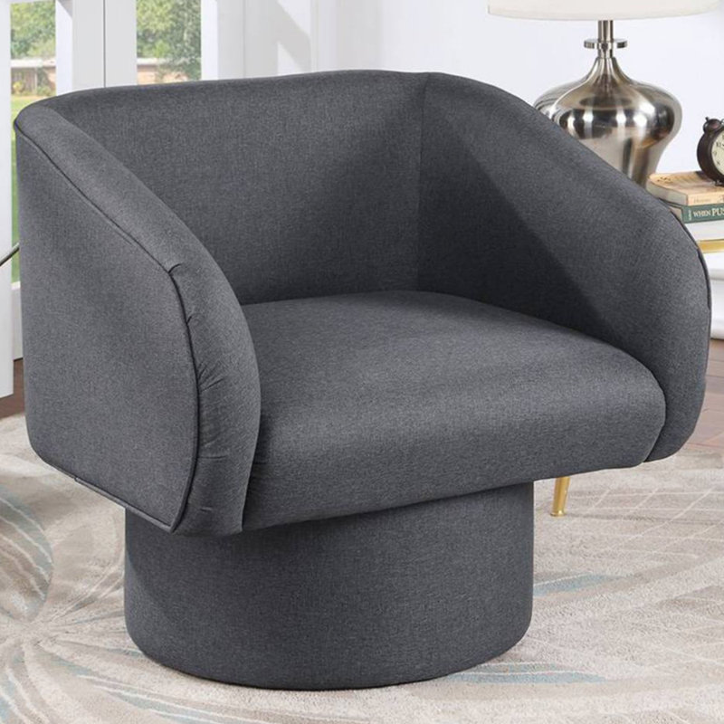 Fauteuil en tissu l 28 po Aricela, Gris