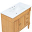 Meuble-lavabo de 36 po avec lavabo en céramique, portes à fermeture douce, tablettes réglables et armoire de rangement moderne pour les petites et moyennes salles de bain