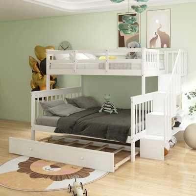 Twin-Over-Full Bunk Bed With Twin Size Trundle