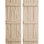 Rustic Three Board Joined Board-n-Batten Faux Wood Shutters (Per Pair)