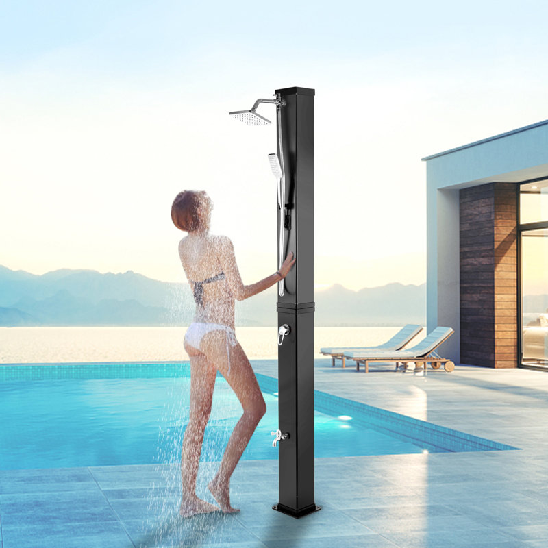 Outdoor Shower and Footwash Spout, Black