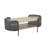 Cole And Grey Wooden Oval Two-Toned 1 Shelf Coffee Table With Mesh Side Panels And Wood Tabletop