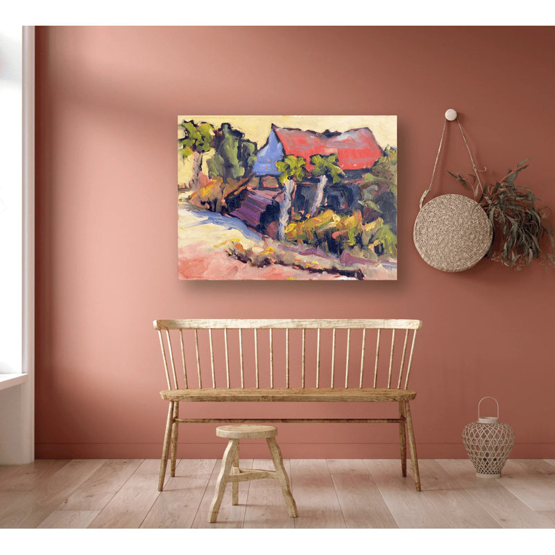 Island Fever Print by John Beard, Black Framed Canvas, 30" H x 40" D x 1.75" D