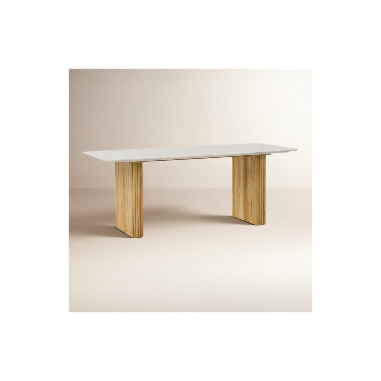Carmela 79'' Marble Dining Table