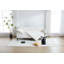 Lit de jour rembourré en velours beige Elena