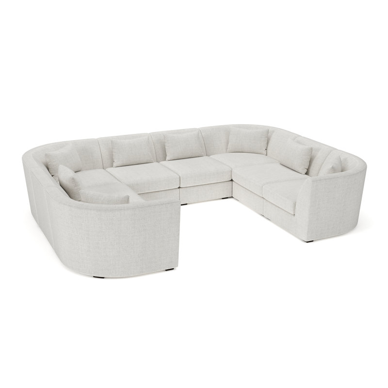 Krista Modular Sectional, Monique Oyster Textured Chenille