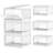 Transparent storage box with a lid, plastic multi-functional foldable storage box, foldable box with a magnetic suction door