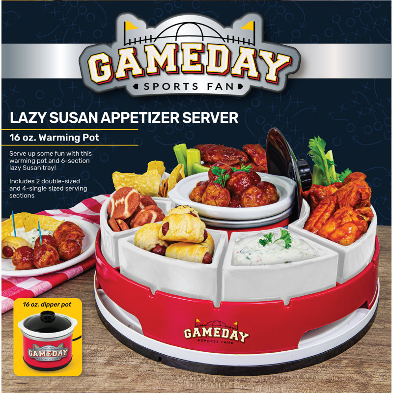 Game Day Lazy Susan Appetizer Server