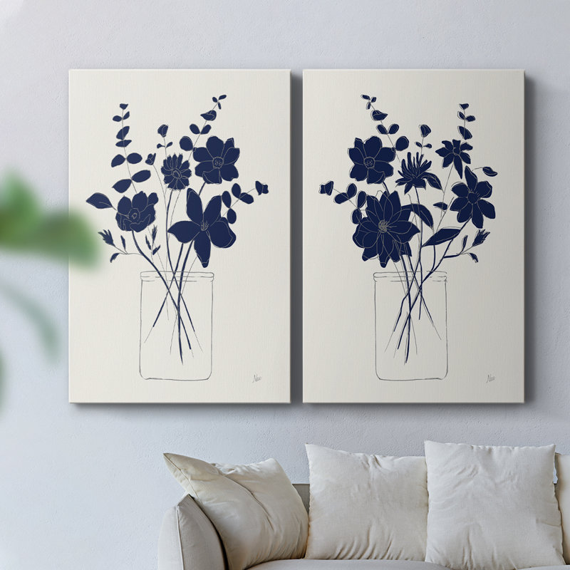 Toile tendue avec châssis indigo I-Premium Gallery - prêt à être accroché, H 12 po x l 16 po