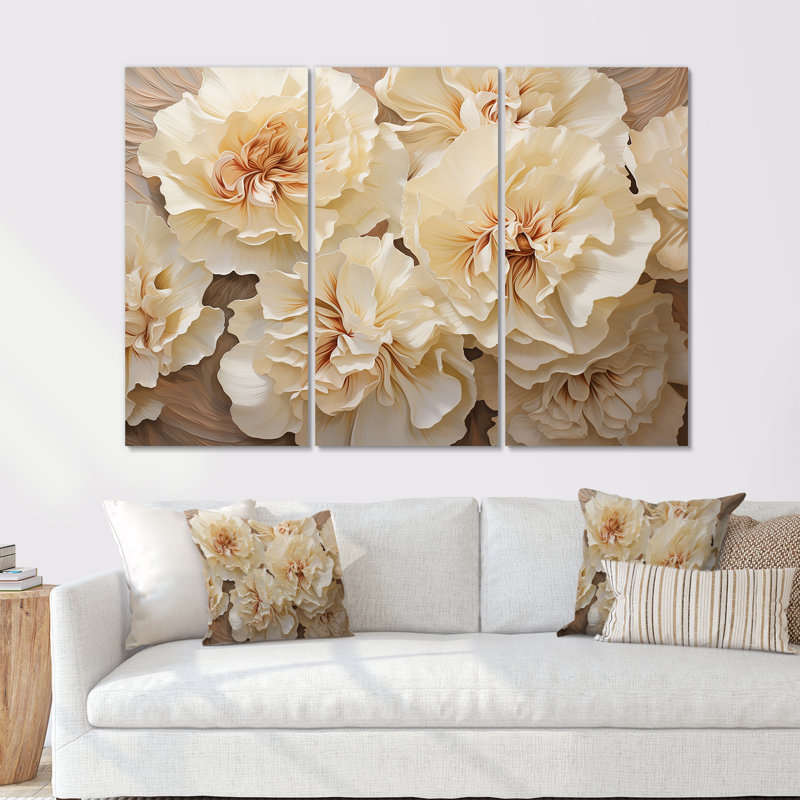 Minimalisme, œillets, ensemble d'art sur toile, Toile tendue, H 40 po x l 60 po x P 1 po