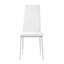 Chaises de salle à manger modernes 2 pièces, métal blanc, chaises recouvertes de similicuir 2 pièces, structure en métal, rembourrées-1928853908