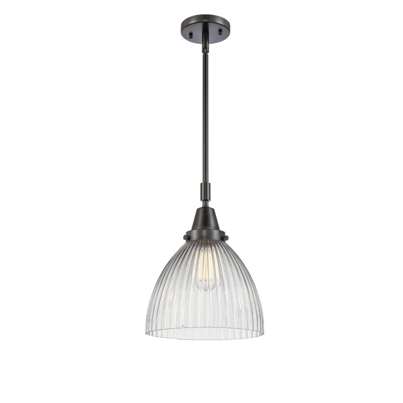 1 - Light Single Pendant, LED, Matte Black
