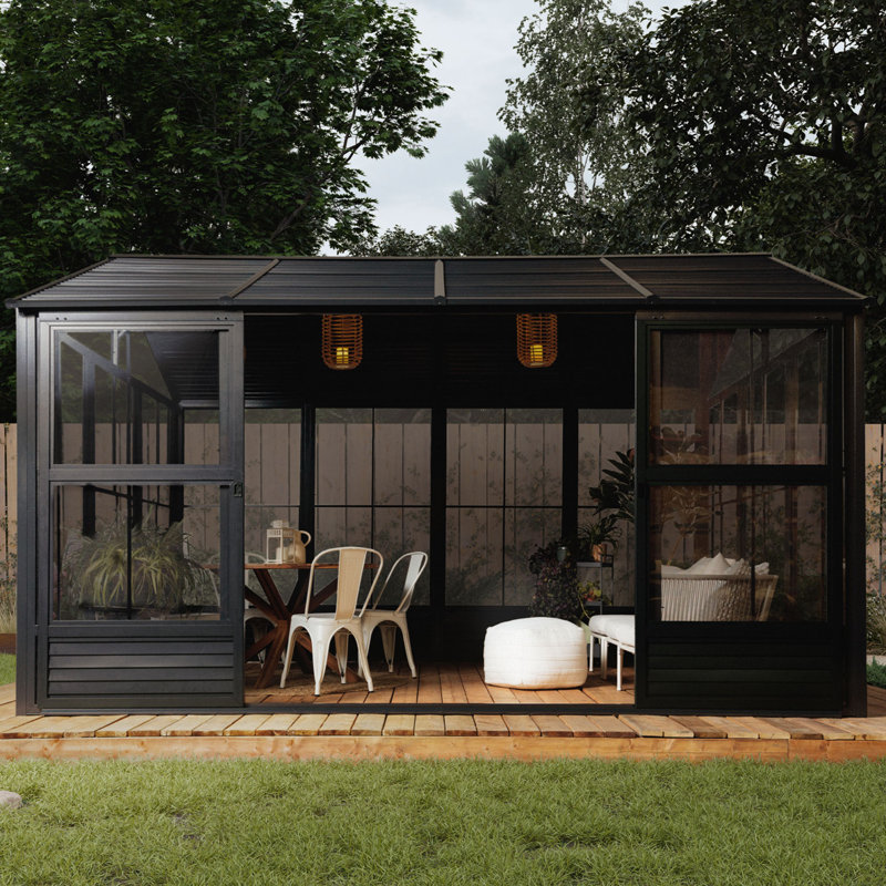 Toit en métal Myrdal Solarium, 11 Ft W x 10 L