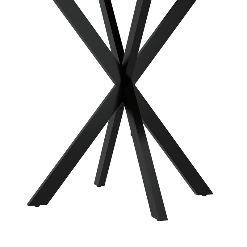 Table de salle à manger ronde (seulement les tables, pas de chaises), table de cuisine, table basse, Brun rustique, Noir