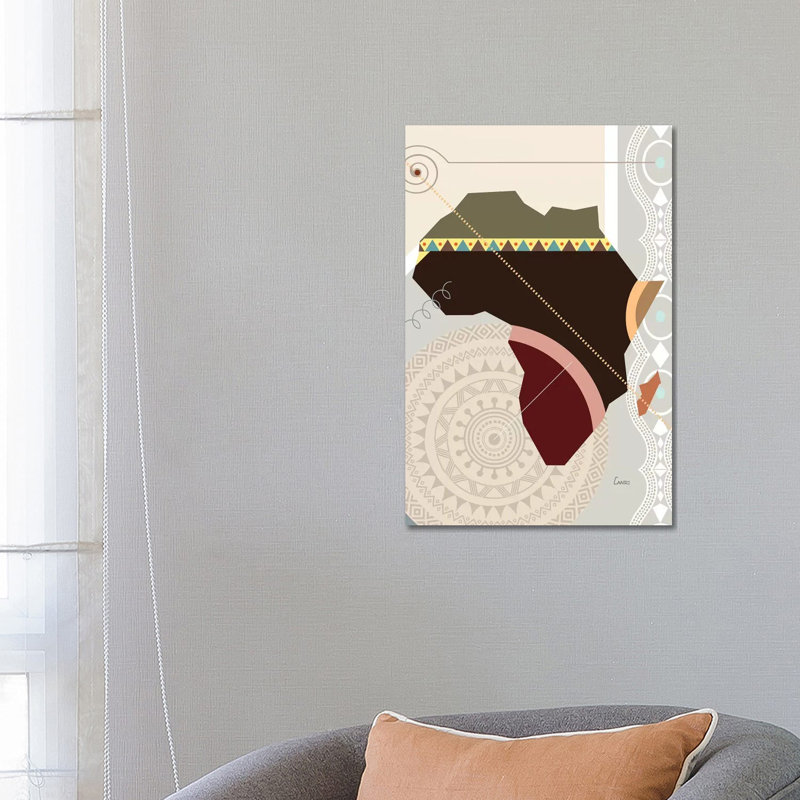 Afroville - Print on Canvas, 66.04cm H x 45.72cm W x 3.81cm D, Wrapped Canvas