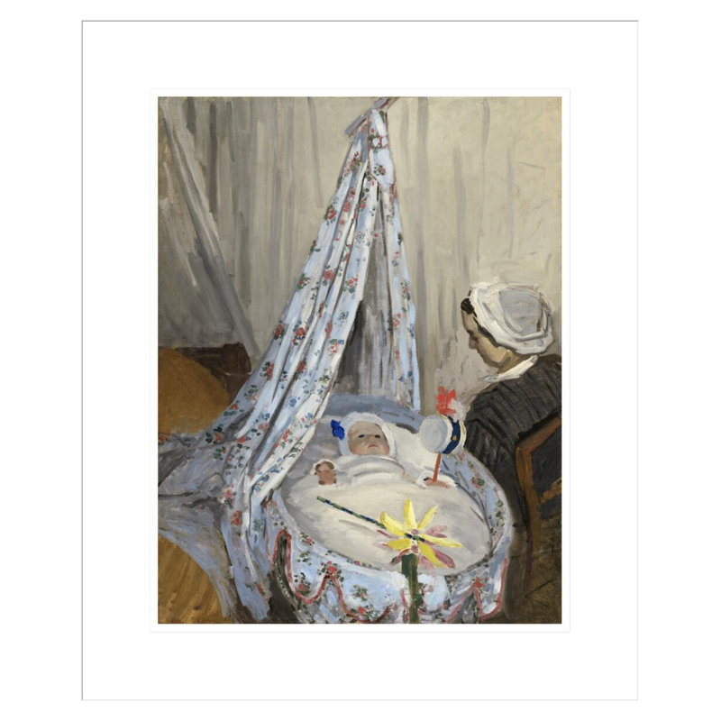 «The Cradle - Camille with the Artist's Son Jean» par Claude Monet, impression giclée encadrée, H 21,41 po x l 17,75 po