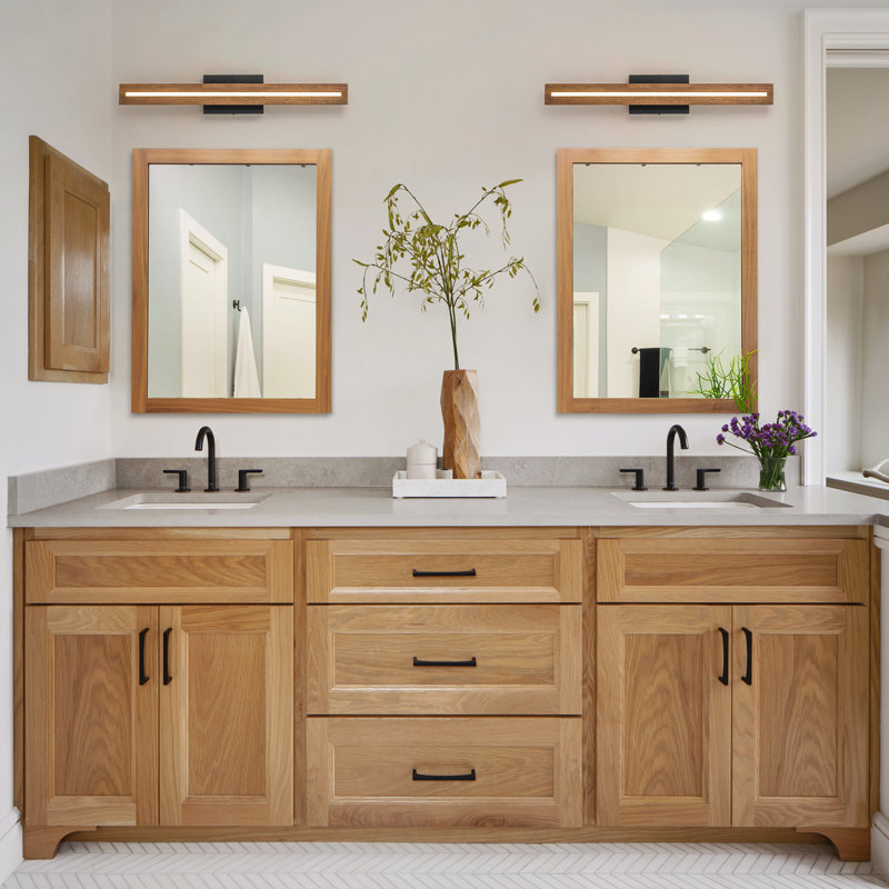 Dimmable 25.2"H LED Wood Wall Sconce